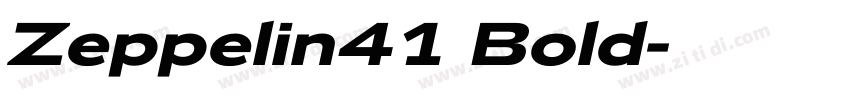 Zeppelin41 Bold字体转换